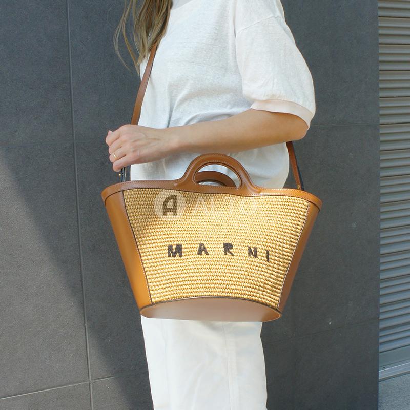 最高の 2023SS新作 MARNI マルニ スモールバッグ レディース かご