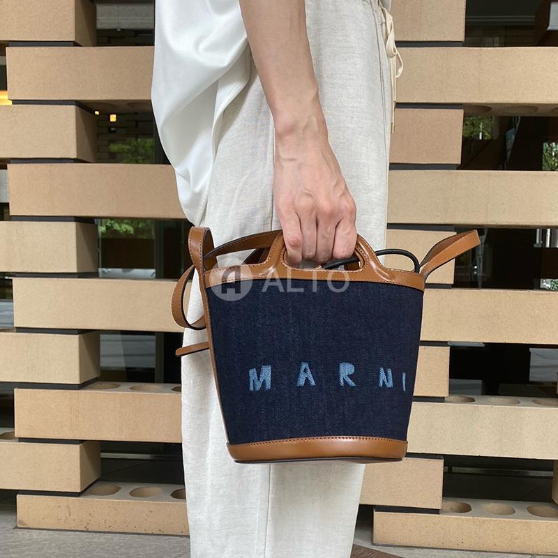 7/1入荷】 2022AW新作 MARNI TROPICALIA マルニ デニム&レザー ミニバケットバッグ ショルダーバッグ ネイビー SCMP0056L1P4891 Z569M レディース :scmp0056l1p4891:ALTO !店 通販 新品 デニム ミニバック