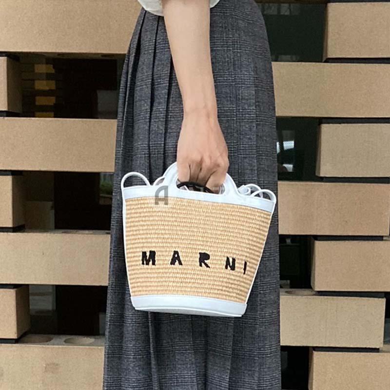 2/15入荷】2023SS新作 MARNI マルニ ラフィア かごバッグ バスケット