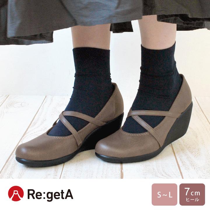 リゲッタ Re:getA AL-241 クロスベルトハイウェッジパンプス 入学式 卒業式 就活 履きやすい 歩きやすい 新生活 母の日 | Re:getA | 06