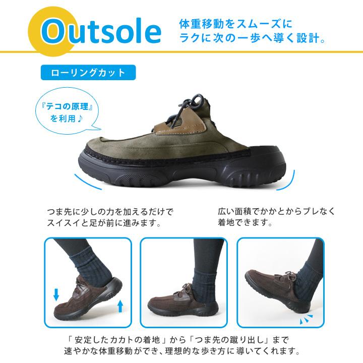 PT10倍&クーポン配布 30日23時59分まで リゲッタカヌー CJRG-0004 スウェード調 レースアップ軽量サボシューズ 内ボア 蓄熱 ローヒール 痛くなりにくい_18