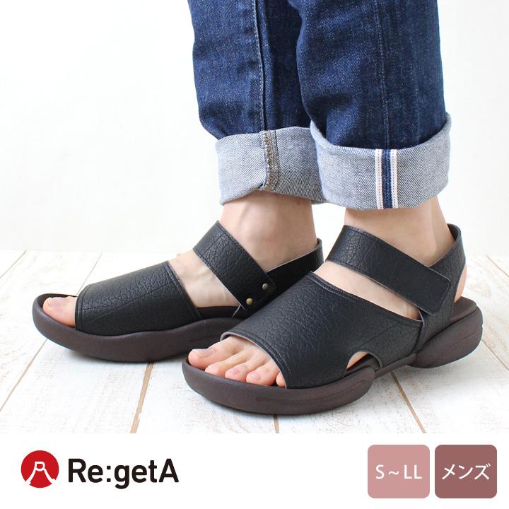 リゲッタ Re:getA R-232M メンズ ベルトデザイン ベルクロサンダル