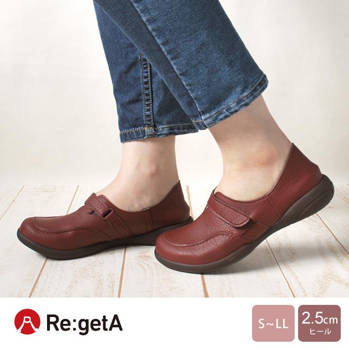 Re:getA ダークブラウン モカシン Re:getA -リゲッタ スットオン-<br>R-403M ハンズフリーシューズ