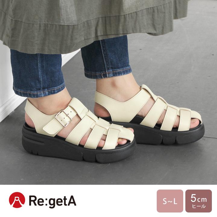 Re:getA（リゲッタ） Re:getA RE-255 軽量 厚底 グルカ風サンダル
