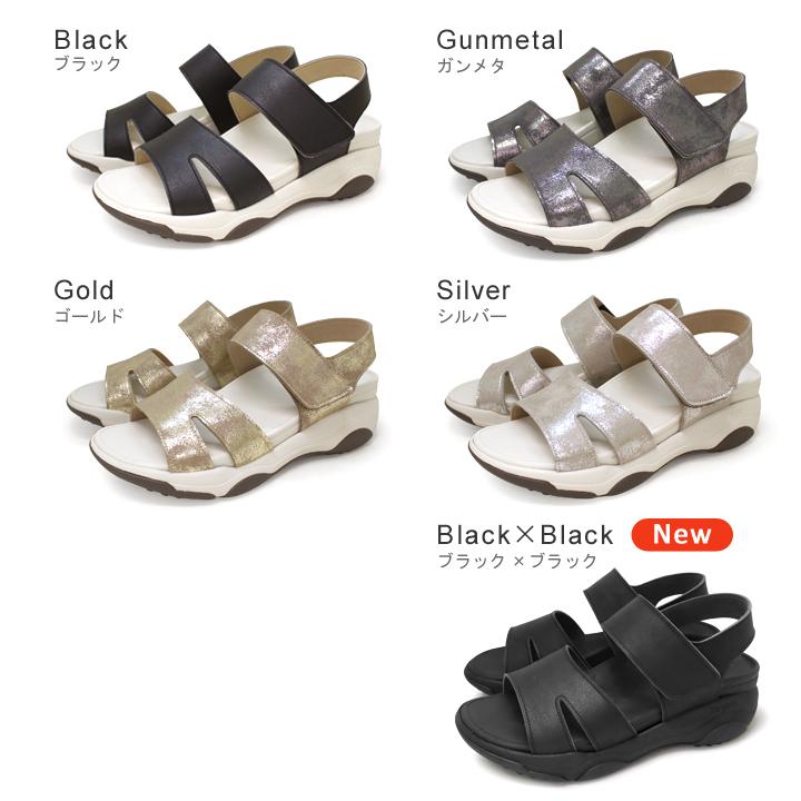 Re:getA（リゲッタ） Re:getA RE-3001 軽量 厚底 メタリック サンダル