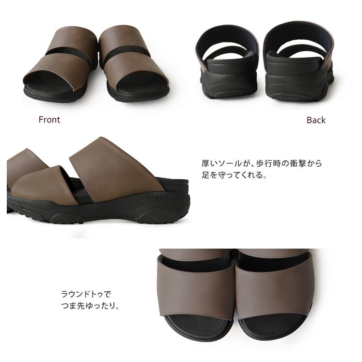 リゲッタ Re:getA RE-3004 メンズ 軽量 厚底 ダブルベルトサンダル