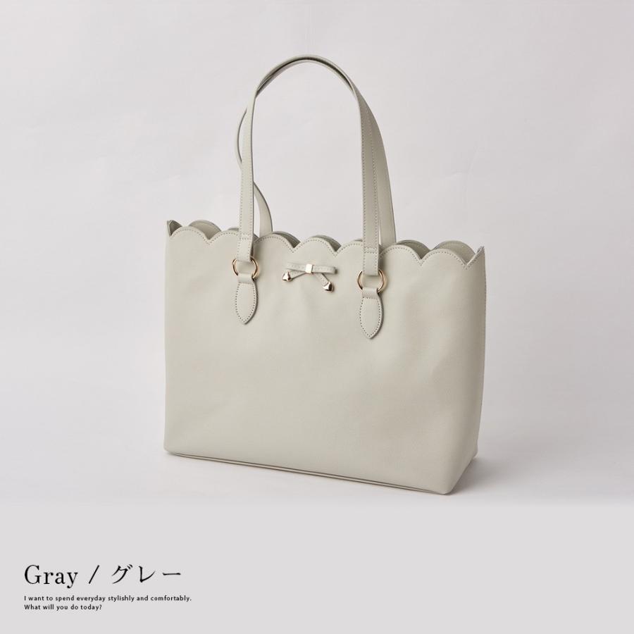 トートバッグ 大きい リボン 女の子 スカラップトートバッグ ポピー Altrose 通販 Yahoo ショッピング