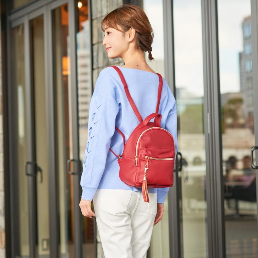 ミニリュック 大人 小さい マザーズバッグ シンプル 軽量 タッセルミニリュックサック シンディ Altrose 通販 Yahoo ショッピング