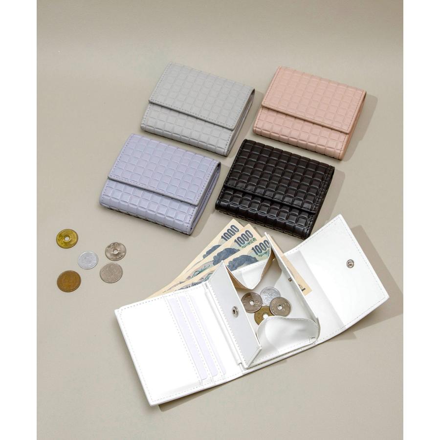 ATAO 三つ折り財布 ミニ財布 コンパクトウォレット タイル模様 ALTROSE（アルトローズ） 財布 三つ折り 三つ折り財布 タイル柄