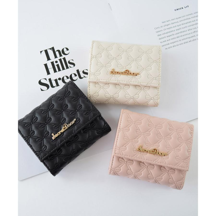 リボン 三つ折り財布 三つ折り 財布 さいふ ミニ財布 ウォレット