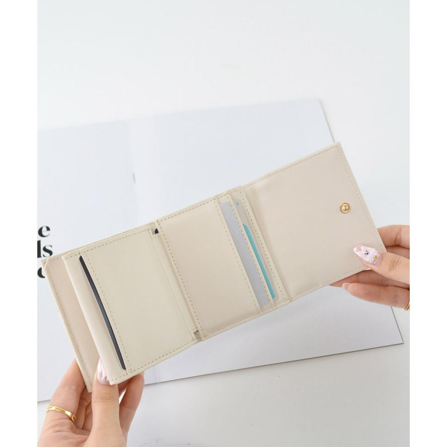 リボン 三つ折り財布 三つ折り 財布 さいふ ミニ財布 ウォレット