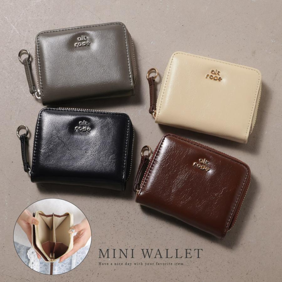 レディースラウンドファスナー小銭入れ付き二つ折り財布 ALTROSE 二つ折り財布 二つ折り 財布 さいふ レディース ラウンド