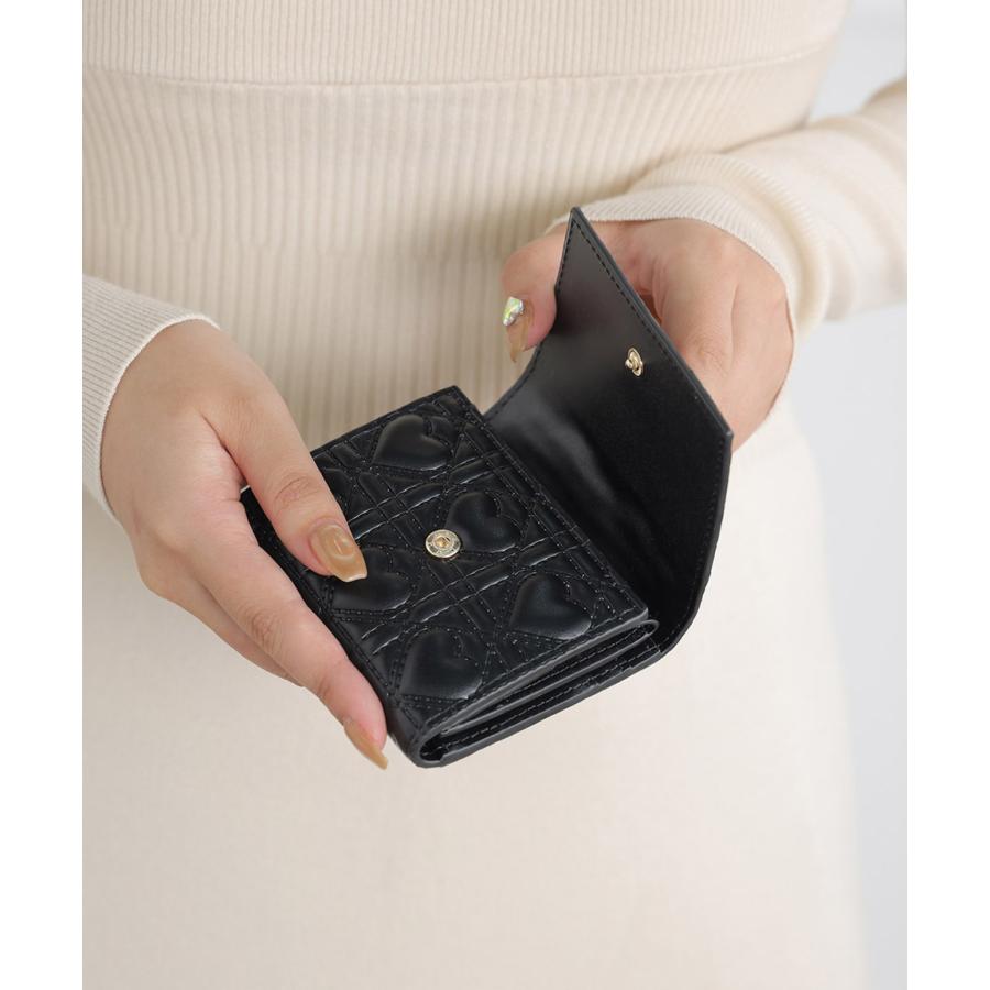 [爆買]財布 レディース ボックスコイン ミニ ミニ財布 さいふ 三つ折り コンパクト 小さい 小さめ ハート キルティング キルト かわいい | ALTROSE | 18