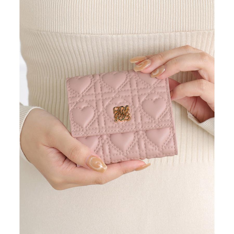 [爆買]財布 レディース ボックスコイン ミニ ミニ財布 さいふ 三つ折り コンパクト 小さい 小さめ ハート キルティング キルト かわいい | ALTROSE | 10