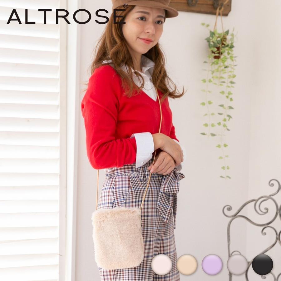 ショルダーバッグ 肩掛け 斜めがけ ファーバッグ 秋 冬 女性 代 30代 モバイルショルダーバッグ ネルモ Altrose 通販 Yahoo ショッピング