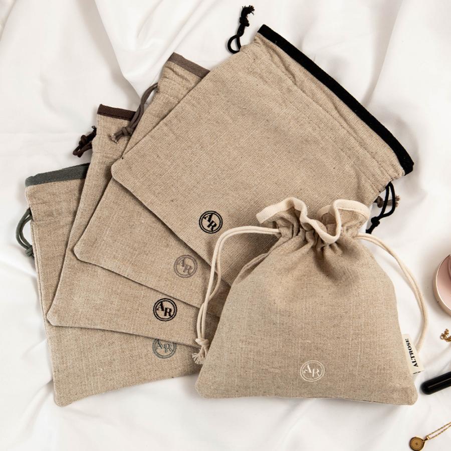 ポーチ 小物入れ 可愛い おしゃれ 小さい 巾着 化粧 サニタリー 巾着ポーチ 麻 リネン 春夏 店内全品対象 夏用 Altrose ラファエル