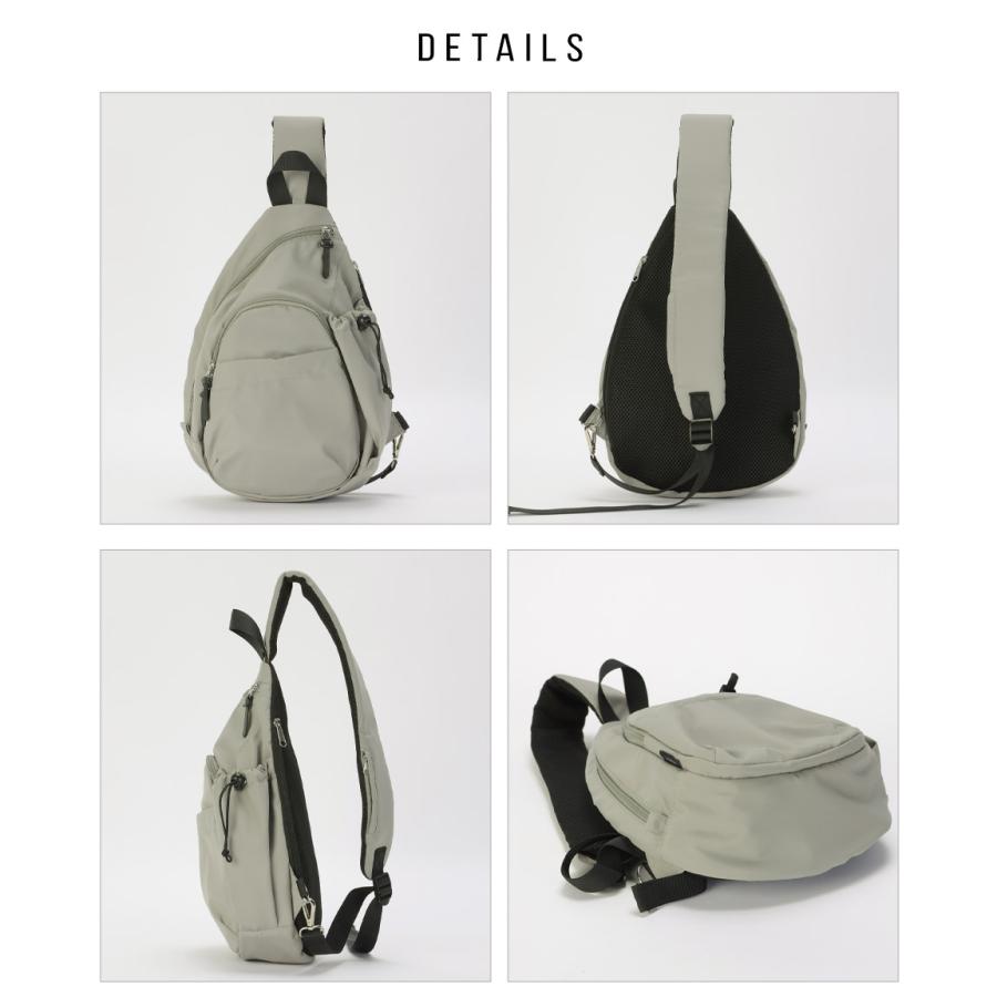 グレー キャンバス ボディバッグ ママカル ボディバッグ マザーズバッグ 軽量 多機能 撥水 抗菌 防臭