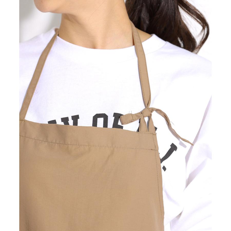 爆買]エプロン カフェエプロン 撥水 シンプル 無地 持ち運び 携帯