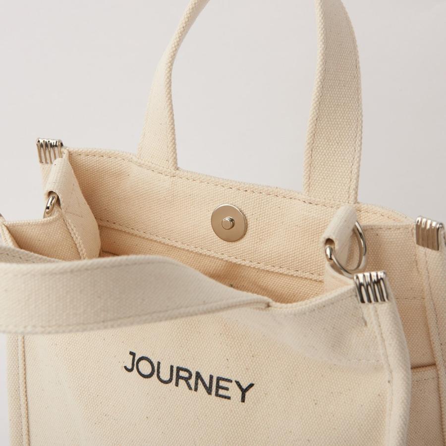 Off キャンバス トート 小さい ショルダーバッグ 斜めがけ 軽量 シンプル 無地 ロゴプリント2wayミニトートバッグ ジャーニー V Altrose 通販 Yahoo ショッピング