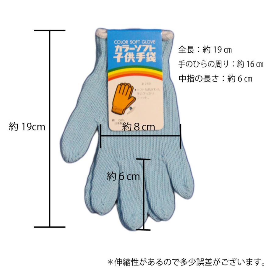 軍手 子供用 ソフト軍手 サックスブルー 小学校低学年向け １双 日本製 綿100％ キャンプやピクニック、園芸用に メール便 256 |  | 02