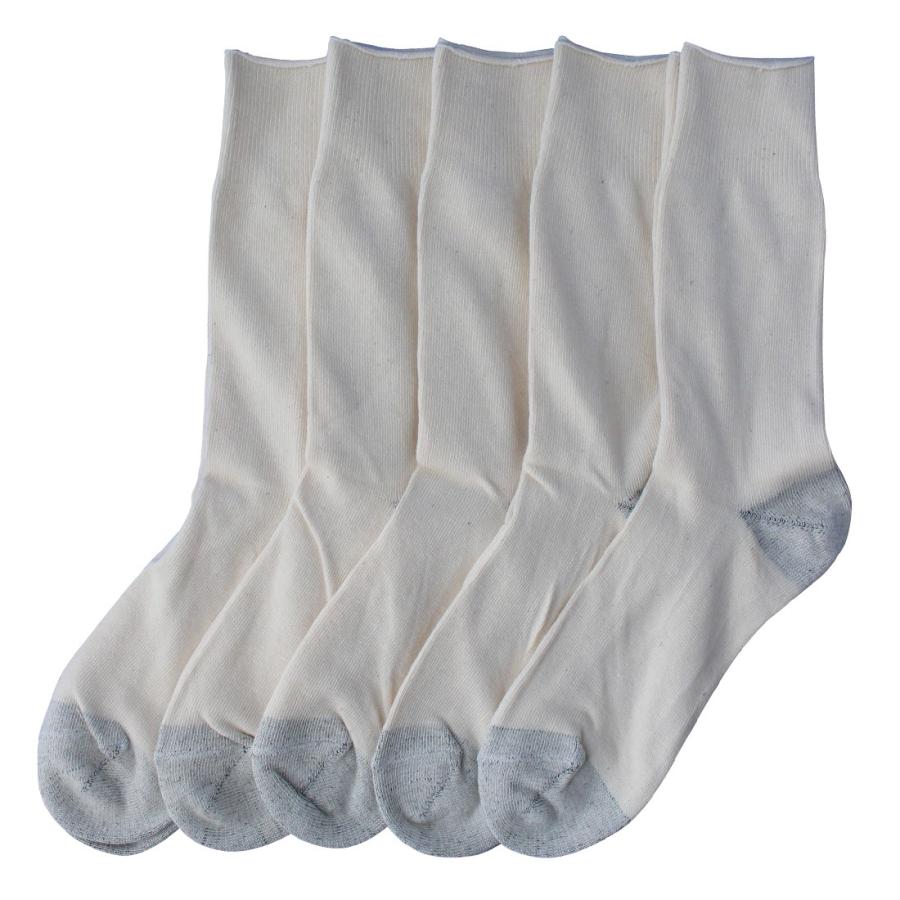 靴下 メンズ 先丸 5足セット 軍足 伸縮自在！柔らかのびのび 厚手 国産ソックス キナリ 作業 丈夫 24〜27cm 700 |  | 05