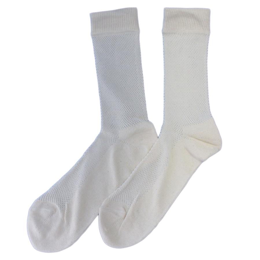 靴下 メンズ 爽やかメッシュ 国産 大きい 軍足 日本製 5足組 生成り L寸 先丸 27〜29cm 国産高級綿糸のメッシュで通気性バツグン 夏 丈夫 771L |  | 05