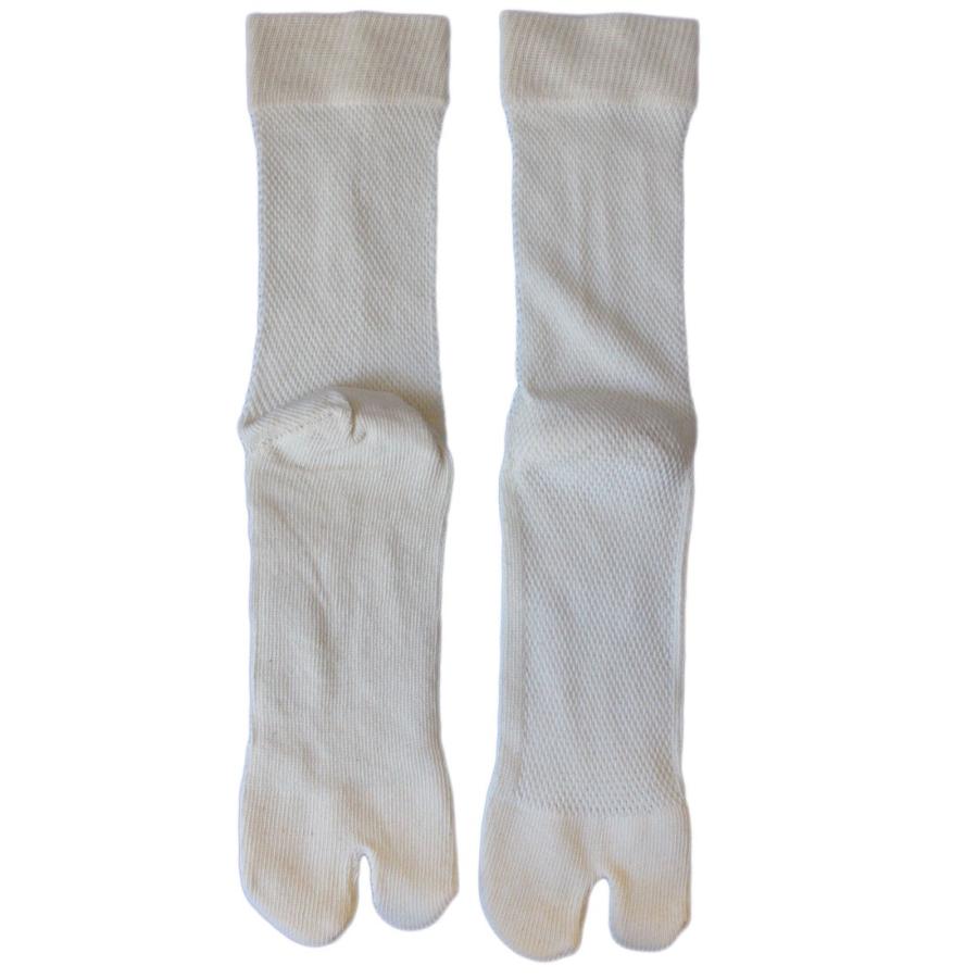 靴下 メンズ 爽やかメッシュ 足袋 国産 大きい 軍足 日本製 5足組 生成り L寸 指付 27〜29cm 国産高級綿糸のメッシュ 通気性バツグン 夏 作業 丈夫 774L |  | 05