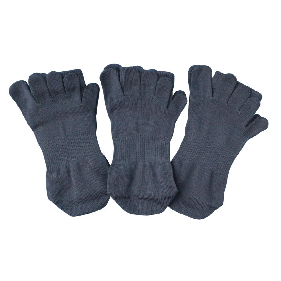 軍足 靴下 メンズ 5本指 日本製 大きいサイズ 洗濯に強い双糸編み 厚手 綿ソックス カカト有り 軍足 紺 3足組 作業 サポータ付 27〜29cm 安全靴 XL 979 |  | 05