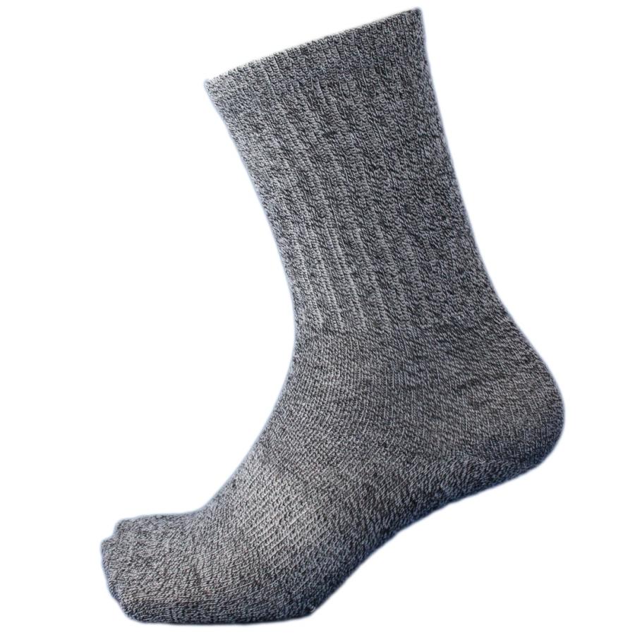 靴下 メンズ 軍足 踏ん張りがきく滑り止め付 のびのび 先丸靴下 杢