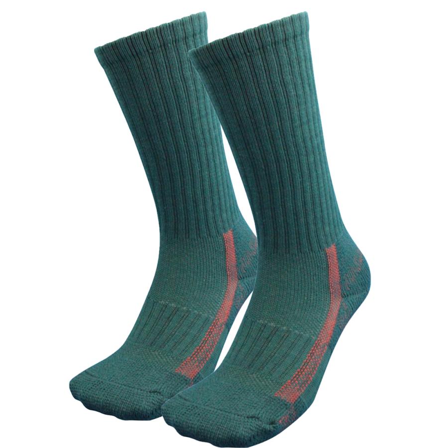 靴下 メンズ 滑り止め付 ロングブーツ用 小さめ 軍足 踏ん張りがきく 底パイル 先丸ソックス 長靴 トレッキング グリーン 23〜25cm 厚手 RB751 |  | 01