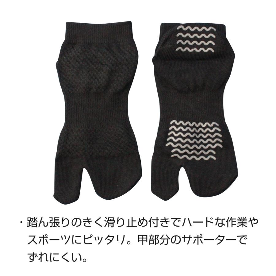 靴下 メンズ 指付 軍足 小さめ 踏ん張りがきく すべり止め付き指付ショートソックス メッシュで蒸れず快適 黒 3足組 23 25cm Sサイズ 足袋 2本指 Sr78m Sr78m 仕事靴下専門店プロソックス 通販 Yahoo ショッピング