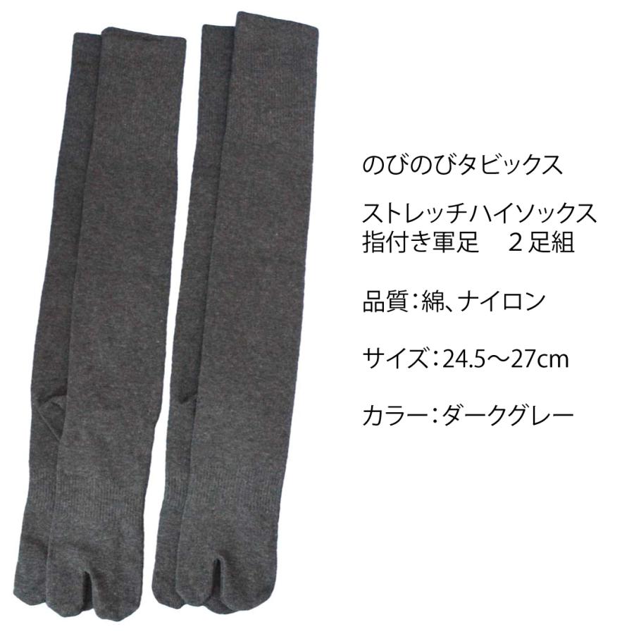 靴下 メンズ 指付 ロングタイプ 軍足 足袋に最適 サポータ付 仕事人 ニッカソックス 厚手 2足組 ソックス 24.5〜27cm ダークグレー 安全靴 作業 丈夫 WS784 |  | 04