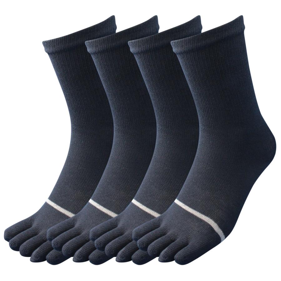 靴下 メンズ 5本指 4足セット 軍足 指先蒸れずにすっきり快適