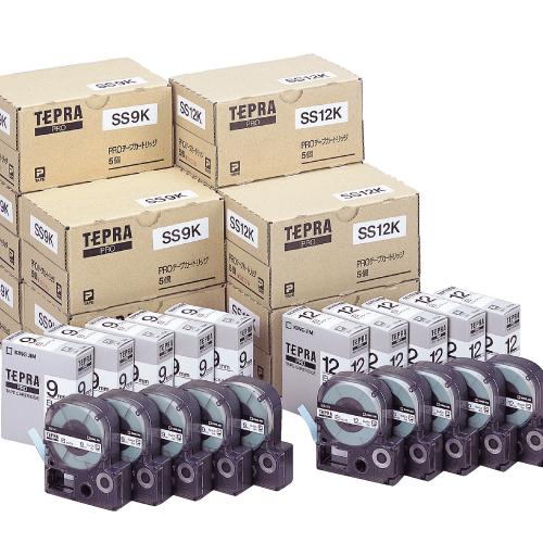 キングジム 「テプラ」PRO テプラテープ SS18K 18mm 白ラベル黒文字 10 