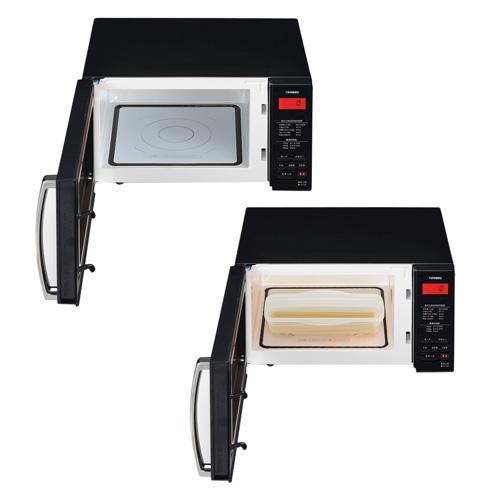 ツインバード 電子レンジ ミラーガラス フラット ブラック DR-D269B