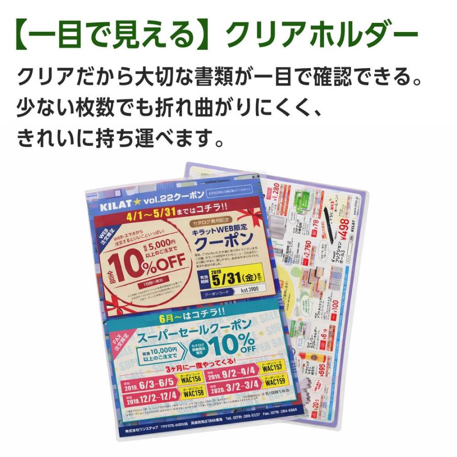 クリアファイル カラー A4 100枚入 6個 クリアホルダー 『送料無料（一