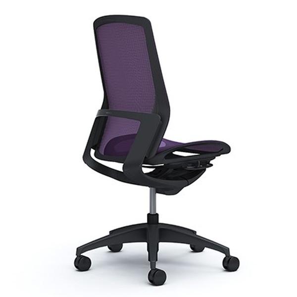『代引不可』『受注生産品』 オカムラ フィノラ ハイバック 肘なし ブラックパネル ブラックボディ ブラック脚 座メッシュ パープル C735MR F1E0_1
