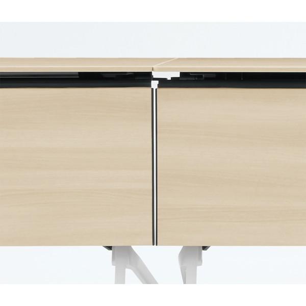 『代引不可』オカムラ サイドフォールドテーブル マルカ 棚板付 W1500×D600×H720mm ブラック脚 ネオウッドライト 81F5YD MAS2 『送料無料（一部地域除く）』_3