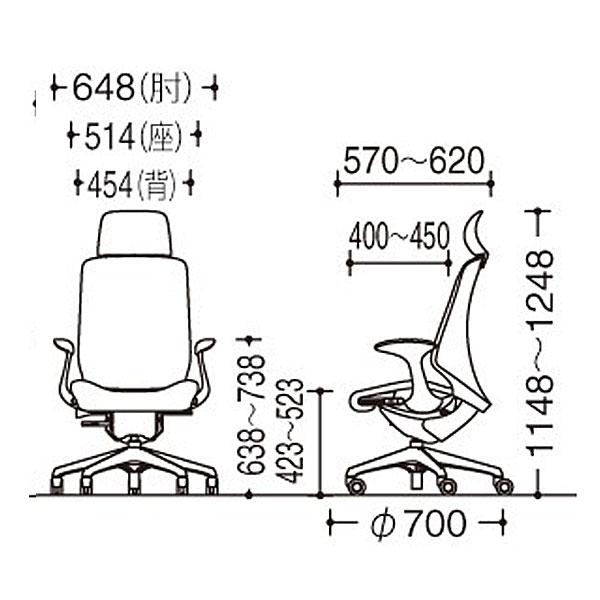オカムラ - 『代引不可』『受注生み出すこと品』 スフィア EXご機嫌 白いこと上半身 くっ付ける肘 座調節する有 ナイロンキャスター インター鍵を掛ける CT2EAC