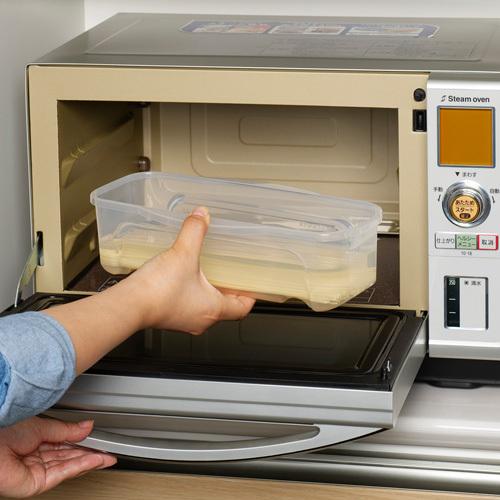イノマタ化学 レンジ調理器 レンジで簡単 パスタ用 1714 パスタ スパゲッティ レンジ 保存 容器 パスタケース レンジ調理器具 電子レンジ|alude|06