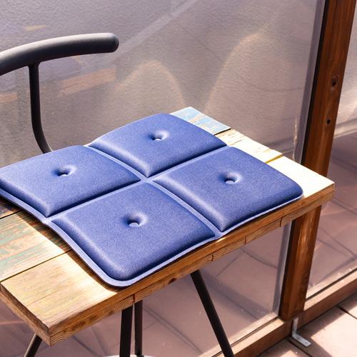 不動化学 低反発レジャークッション ネイビー CN1690 低反発 クッション マット シート 座布団 四角 椅子 イス 折りたためる デスクワーク|alude|06