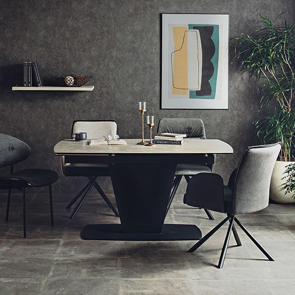 東馬（Tohma） 『代引不可』 ダイニングテーブル UP シウバ 伸長式