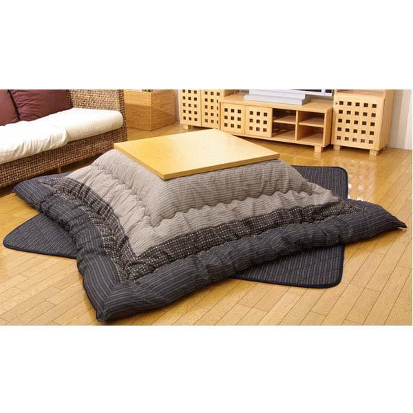 『代引不可』 イケヒコ ゆかり こたつ厚掛け・敷布団セット ブラック 205×205cm [ こたつ こたつ布団 敷布団 セット ] 『返品不可』