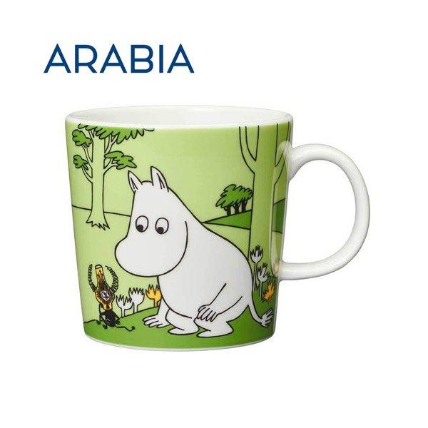 ARABIA アラビア Moomin ムーミン マグ ムーミン グラスグリーン 300ml Moomintroll grass-green マグカップ｜alude