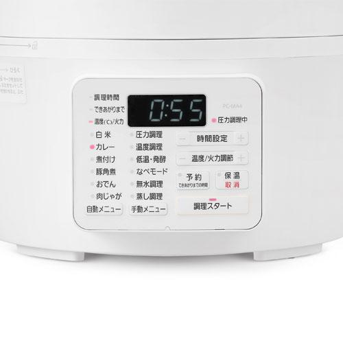 代引不可』アイリスオーヤマ 電気圧力鍋 4.0L ホワイト PC-MA4-W 電気