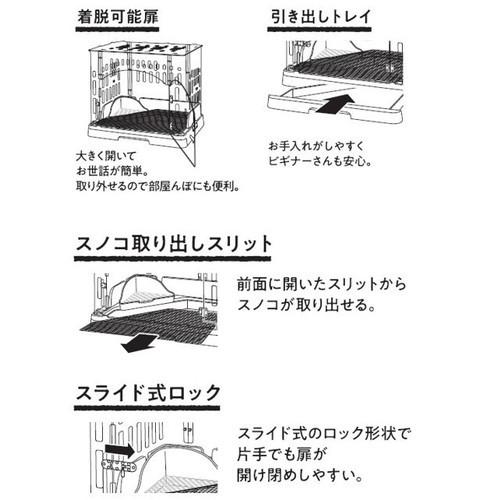 GEX（ジェックス） スマートルームクリア2 アクリル製ラビットケージ