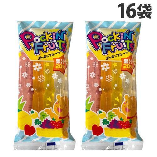 ポッキンアイス 果汁20％ 8本入 16袋 マルゴ食品 ポッキンフルーツ