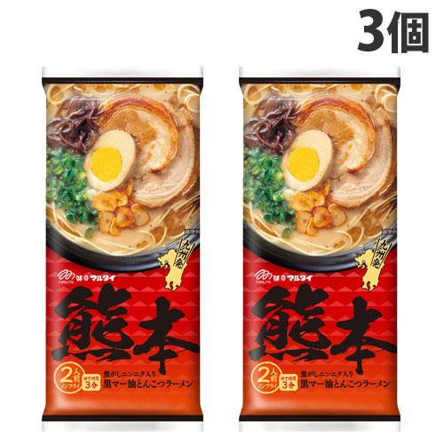 マルタイ 熊本黒マー油とんこつラーメン 186g×3個 : ドラッグスーパー