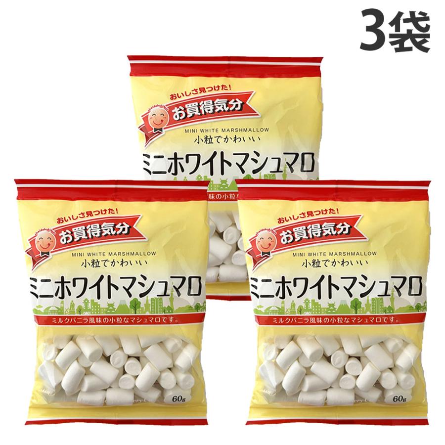 マシュマロ ミニ お買得気分 JCC 60g 3袋 : ドラッグスーパー alude