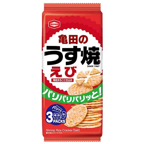 亀田製菓 えびうす焼き 70g×3袋 お菓子 スナック せんべい 薄やき